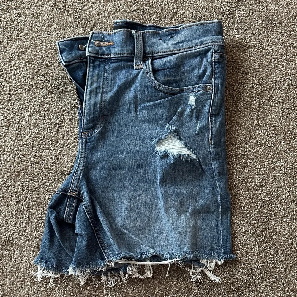 Express Distressed Denim Shorts